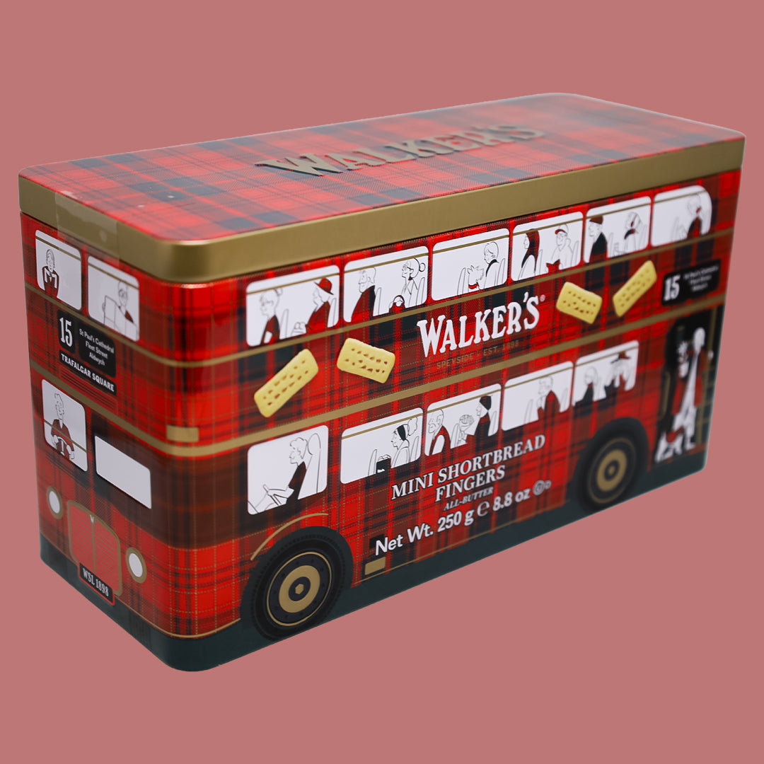 Lata de Galletas de Mantequilla Shortbread Walkers London Bus 250 g
