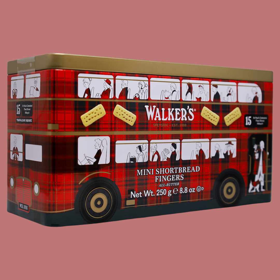 Lata de Galletas de Mantequilla Shortbread Walkers London Bus 250 g