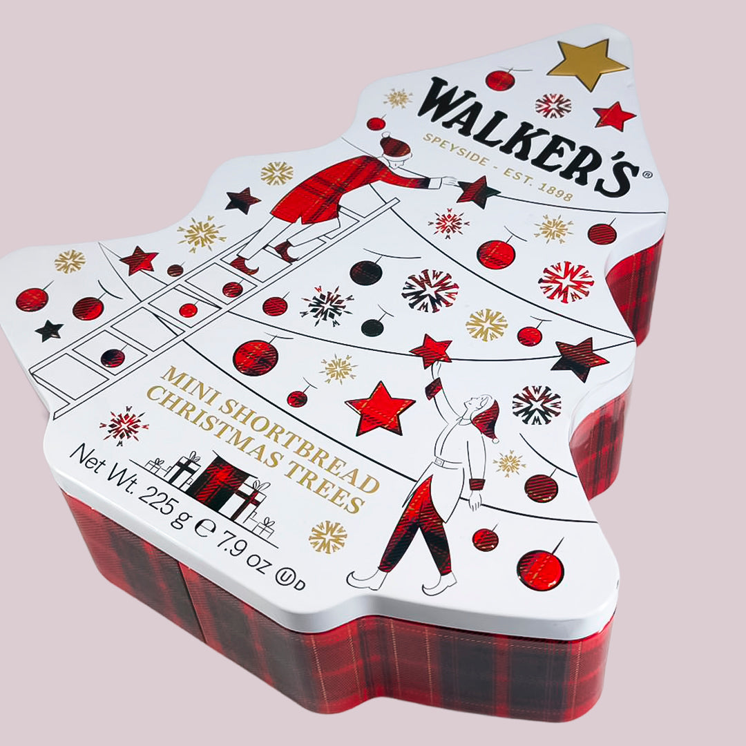 Lata Árbol de Navidad de Galletas de Mantequilla Walker's