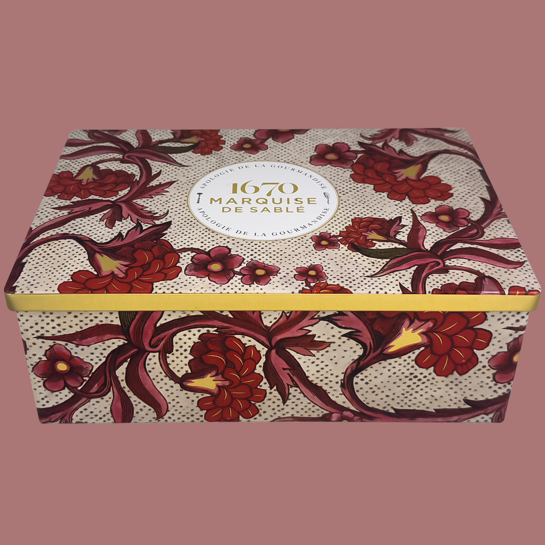 Lata de Galletas Francesas de Mantequilla con Frambuesa y Caramelo 300 g