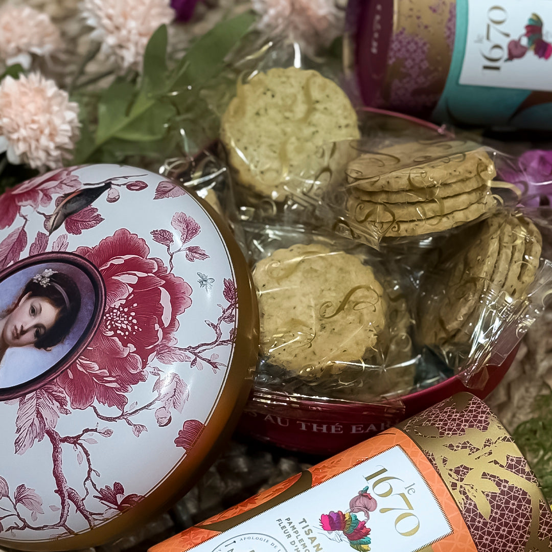 Lata de Galletas Francesas con Té de Bergamota Earl Grey 175 g