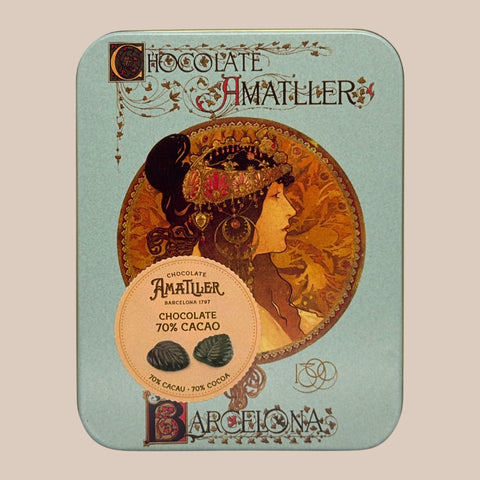 Lata con Hojas de Chocolate Amatller 60 g