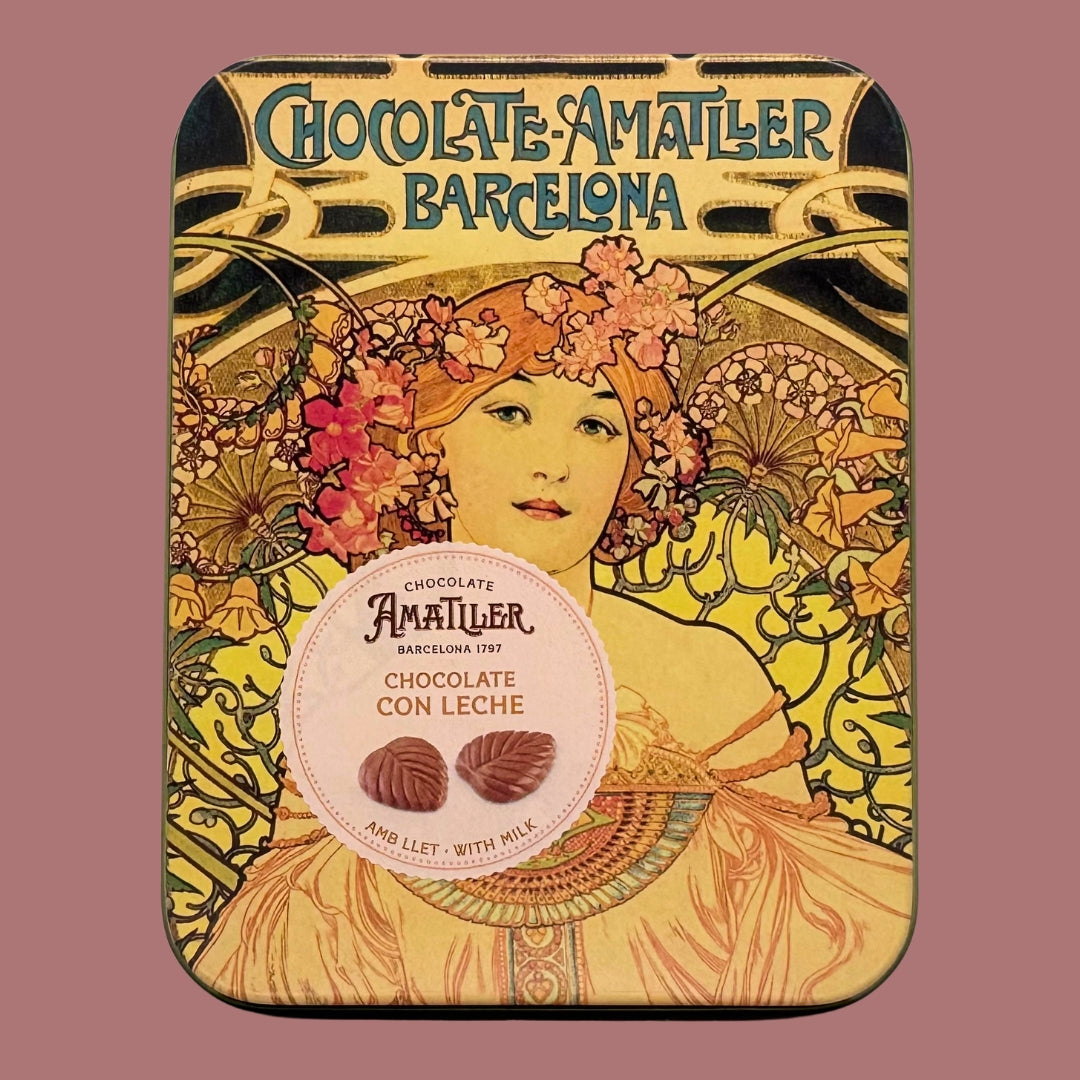 Lata con Hojas de Chocolate Amatller 60 g