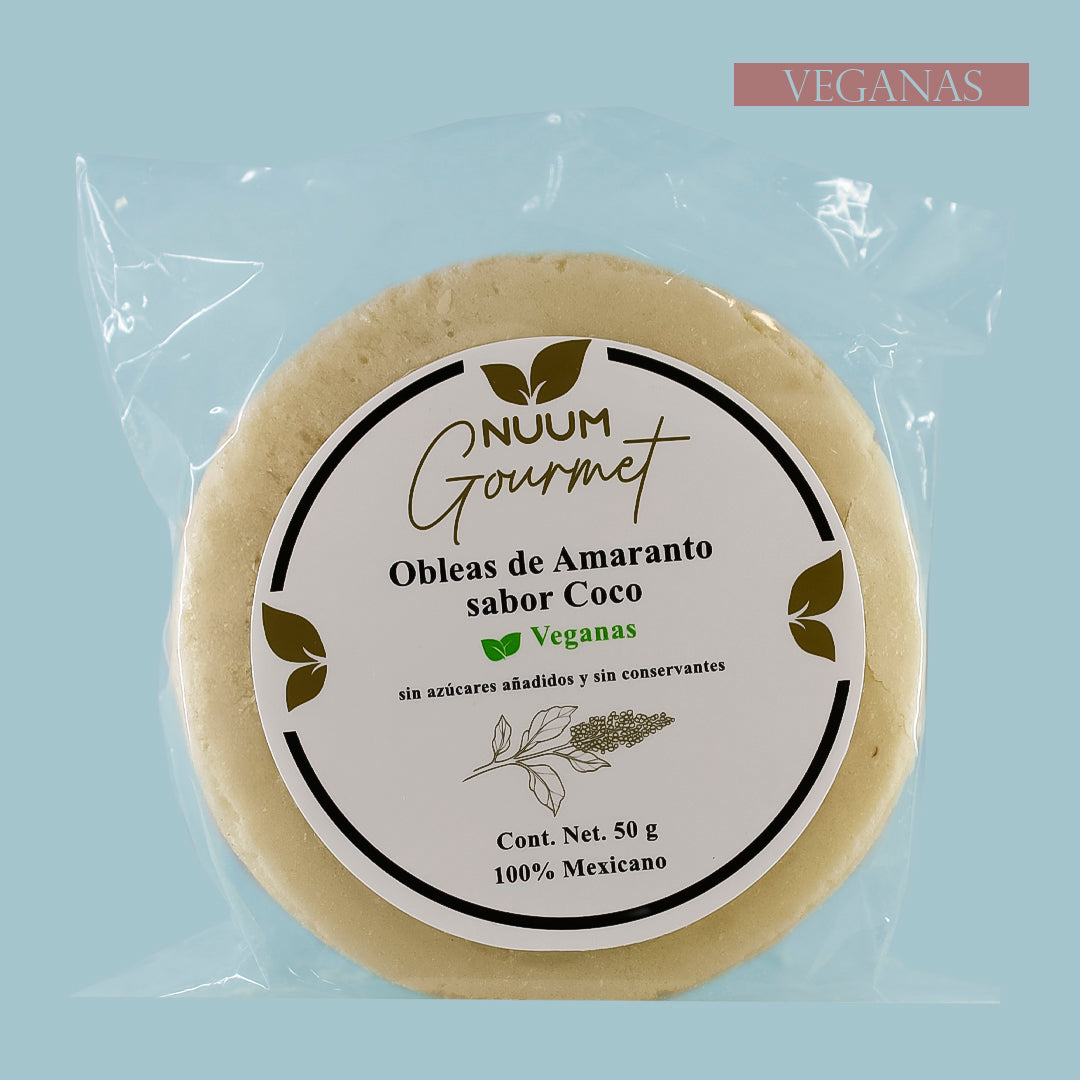 Obleas de Amaranto con Coco Nuum Gourmet 50g