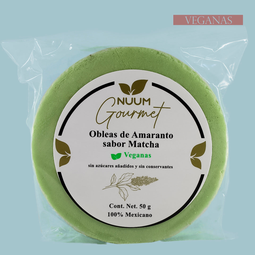 Obleas de Amaranto con Matcha Nuum Gourmet 50g