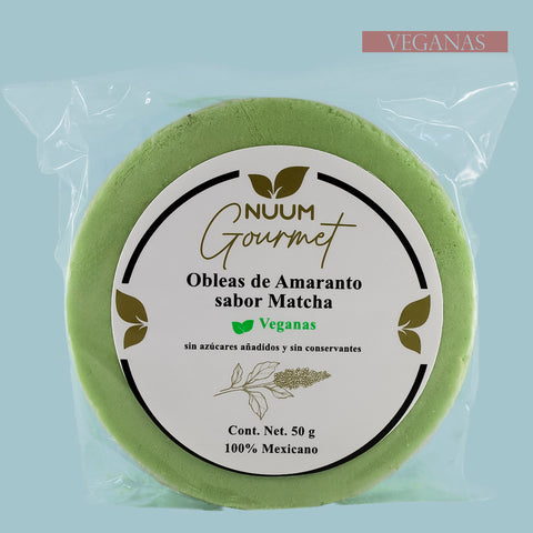 Obleas de Amaranto con Matcha Nuum Gourmet 50g