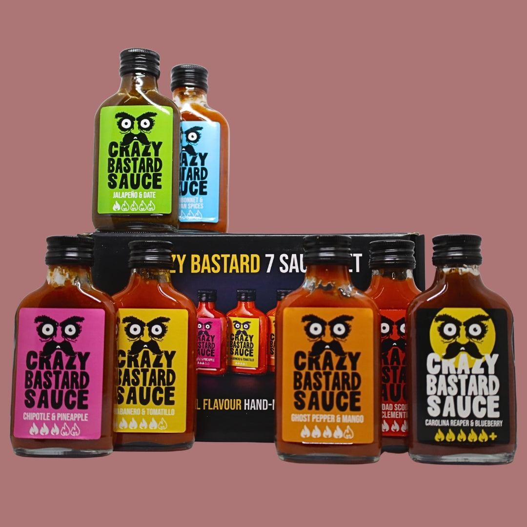 Pack 7 Salsas Picantes Crazy Bastard Sauce