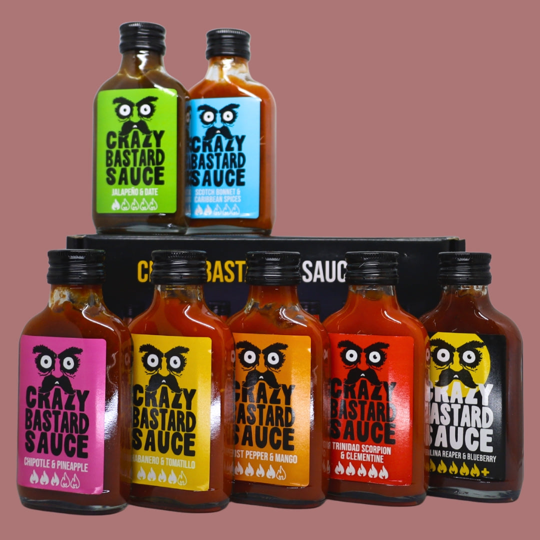 Pack 7 Salsas Picantes Crazy Bastard Sauce