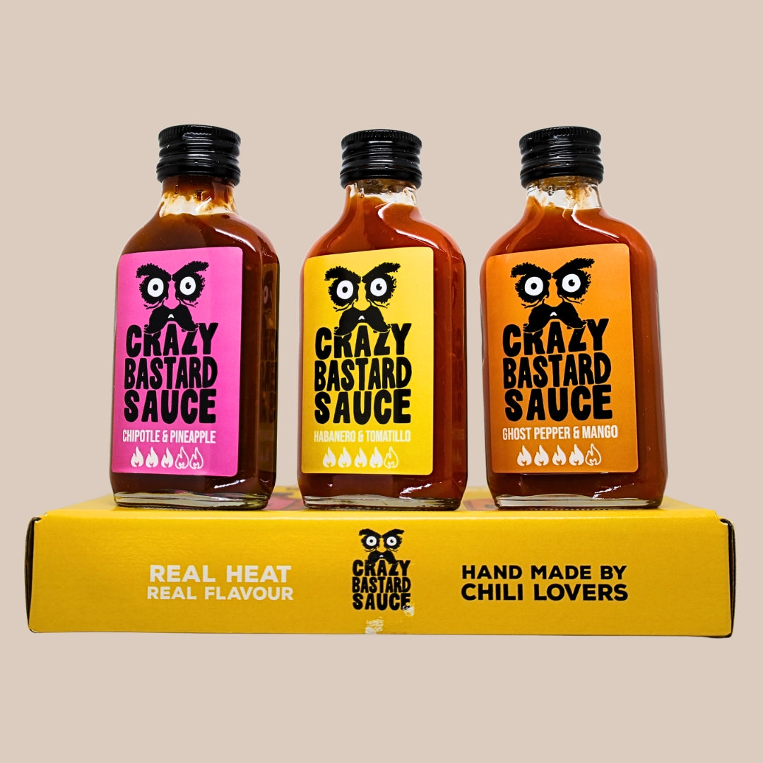 Pack 3 Salsas Picantes Crazy Bastard Sauce