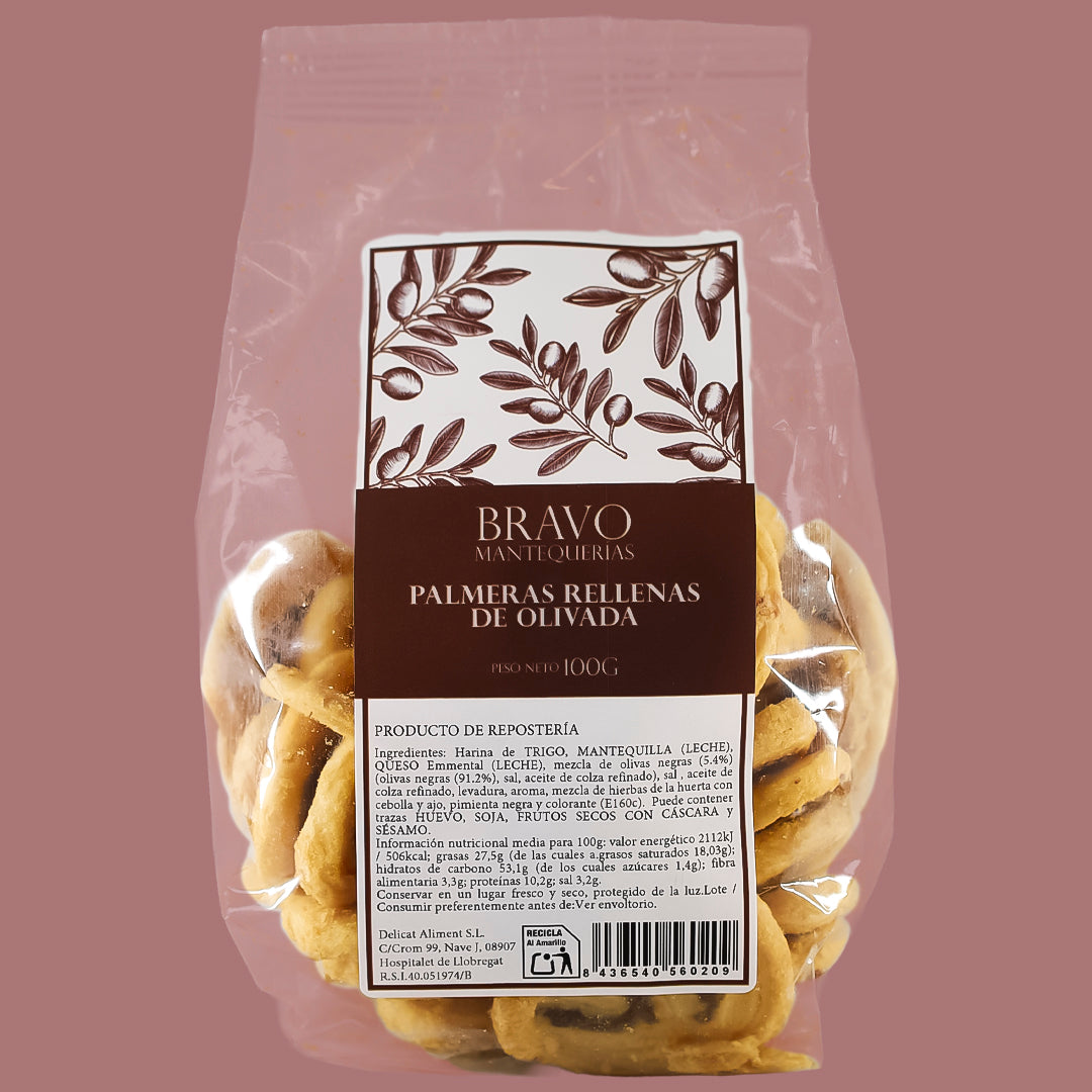 Palmeritas Rellenas de Olivada 100 g