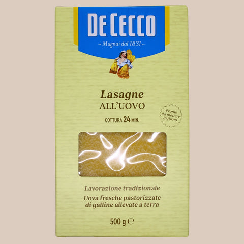 From Cecco Lasagne to the egg. 500g