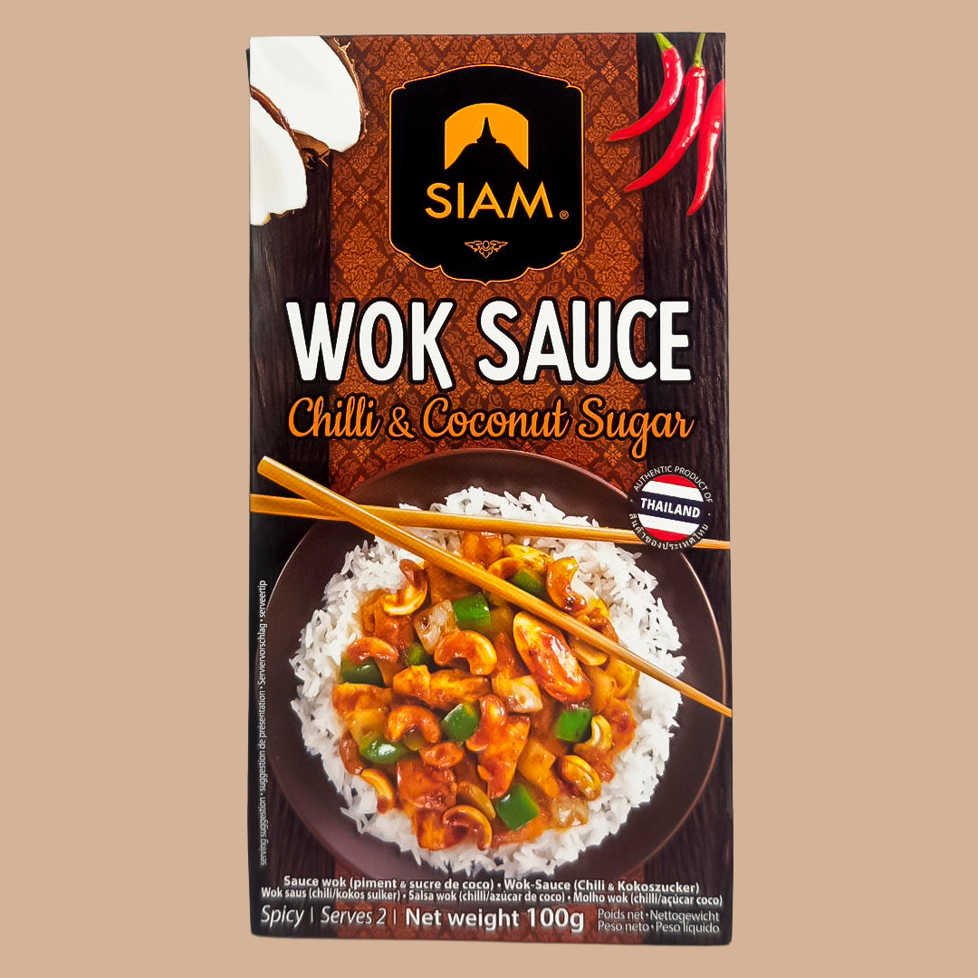 Salsa para Wok de Chile y Azúcar de Coco Siam 100 g