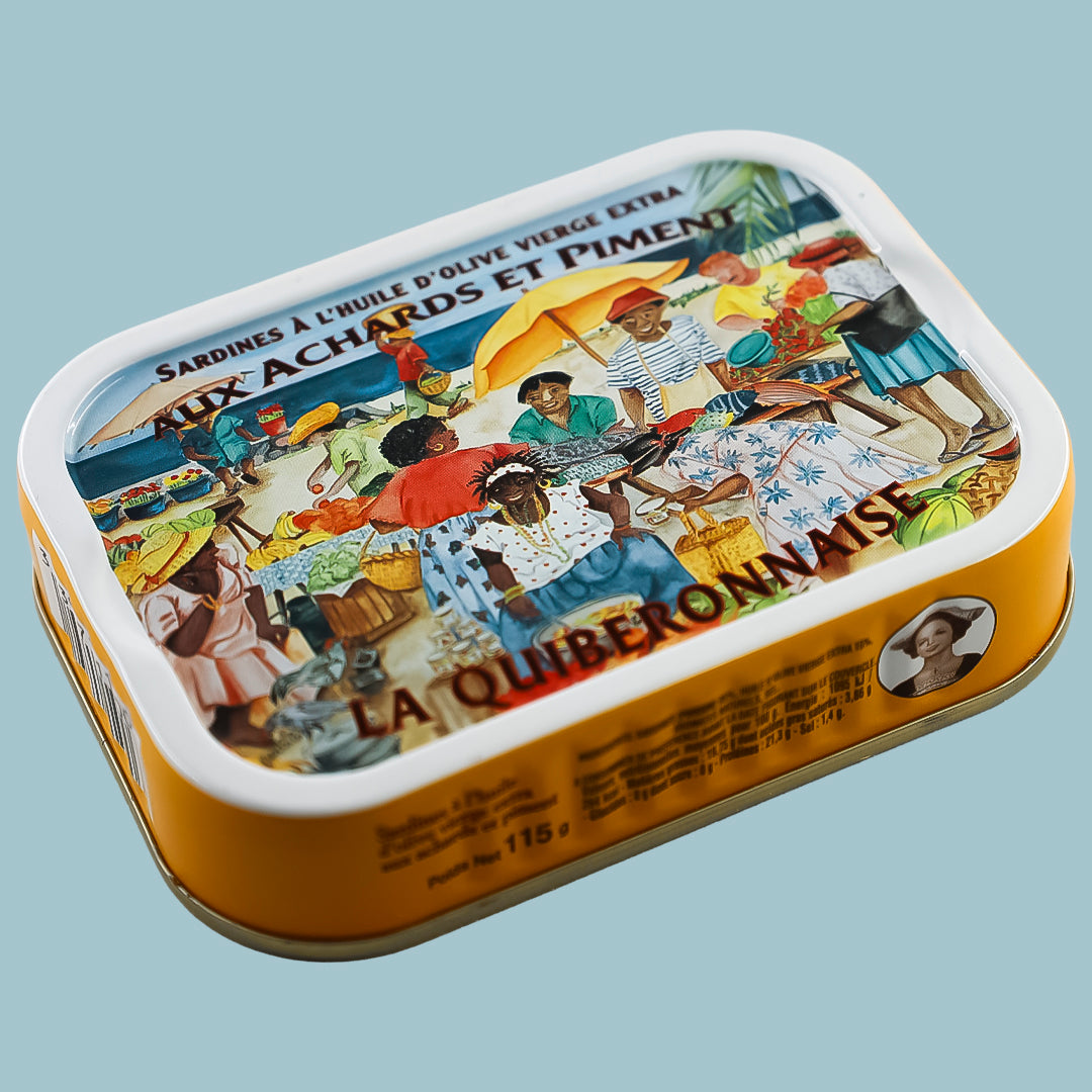 Sardinas con Aceite de Oliva Virgen Extra, Encurtidos y Pimiento