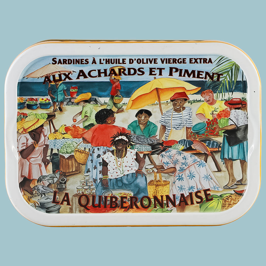 Sardinas con Aceite de Oliva Virgen Extra, Encurtidos y Pimiento