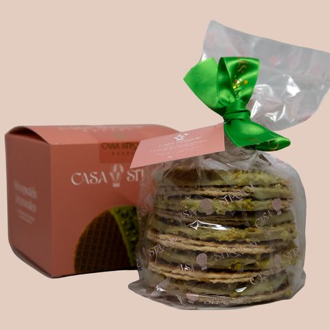 Galletas Stroopwafels Artesanales con Pistacho 480 g