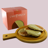 Galletas Stroopwafels Artesanales Cubiertas de Chocolate Blanco