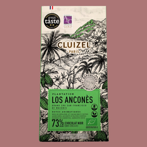 Tableta de Chocolate Oscuro Los Anconés 73% Cluizel Paris 70 g