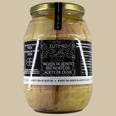 Trozos de Bonito del Norte en Aceite de Olivia Eutimio 900g