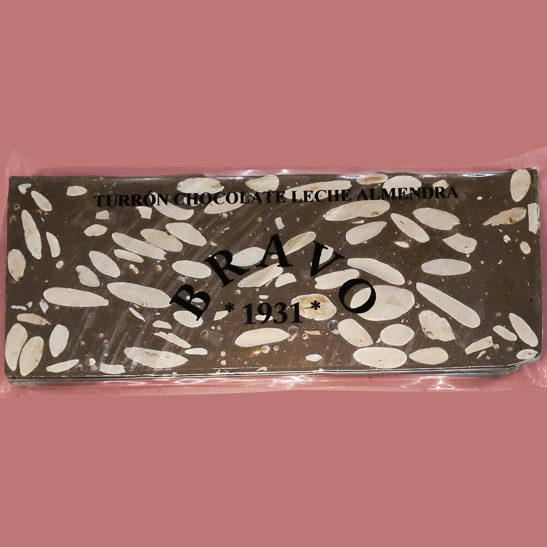 Turrón de Chocolate con Leche y Almendras Sin Gluten 200 g