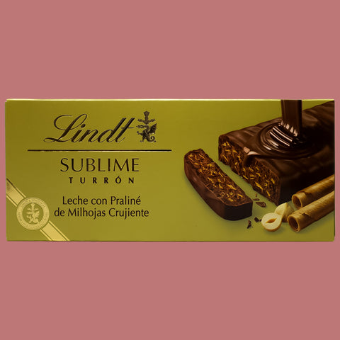 Turrón de Chocolate con Leche con Praliné de Barquillo Lindt 200 g