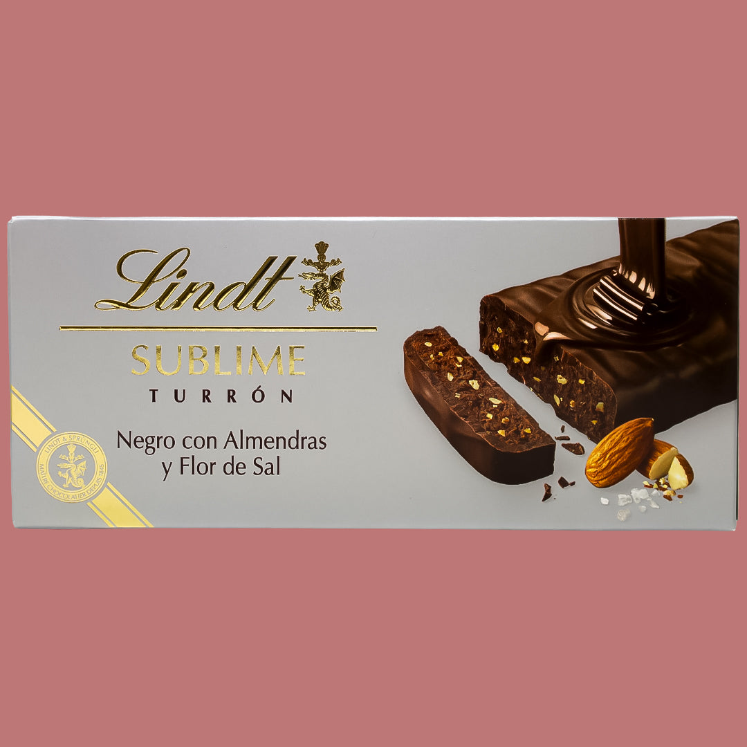 Turrón de Chocolate Negro con Almendras y Flor de Sal Lindt 200 g