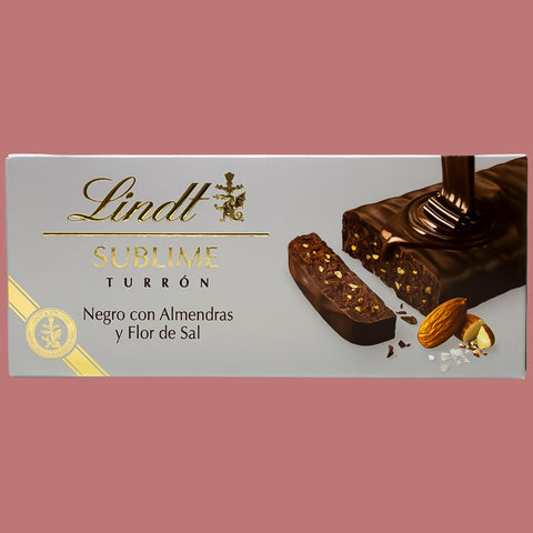 Turrón de Chocolate Negro con Almendras y Flor de Sal Lindt 200 g