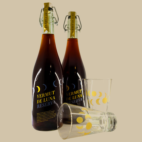 Pack 2 Vermut de Luna Reserva + 2 Vasos de Cristal